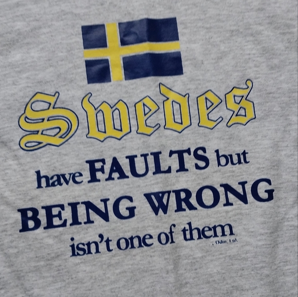 VINTAGE SWEDISH PRIDE HUMOR TEE - Picture 3 of 4